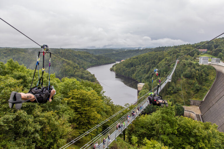 Flieger und Brücke